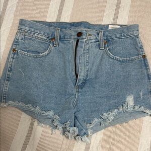 Wrangler Denim Frayed Hem Women Shorts